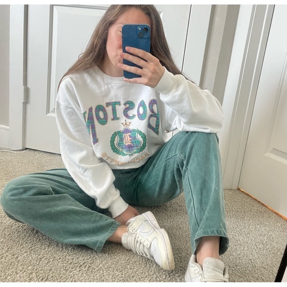 Vintage Denim - NO EXCUSES Vintage Green Mom Jeans Boyfriend sz. L